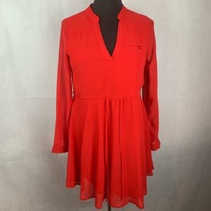 Charlotte Russe Red Drawstring lined Dress, Size S